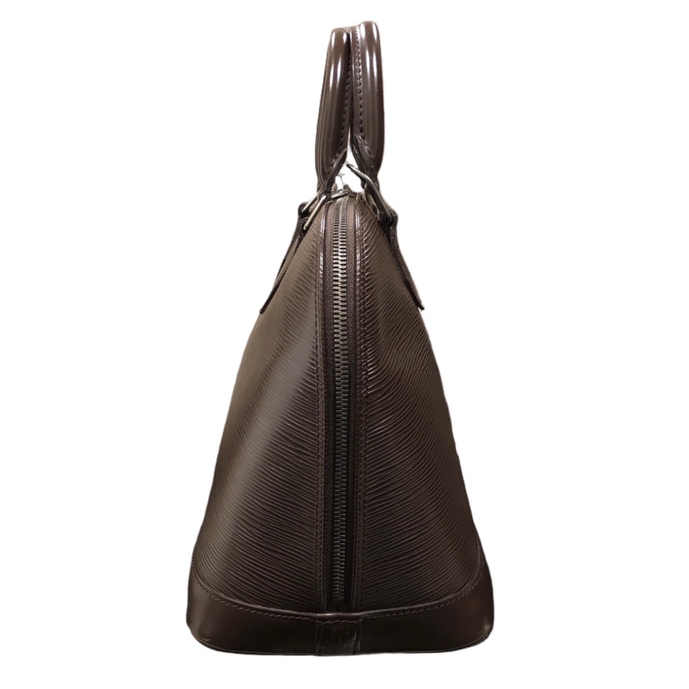 LOUIS VUITTON Mocha Dark Brown Epi Alma with Shoulder Strap Palladium Hardware - Picture 10 of 17